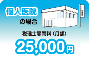 個人病院の場合税理士顧問料(月額)25,000円